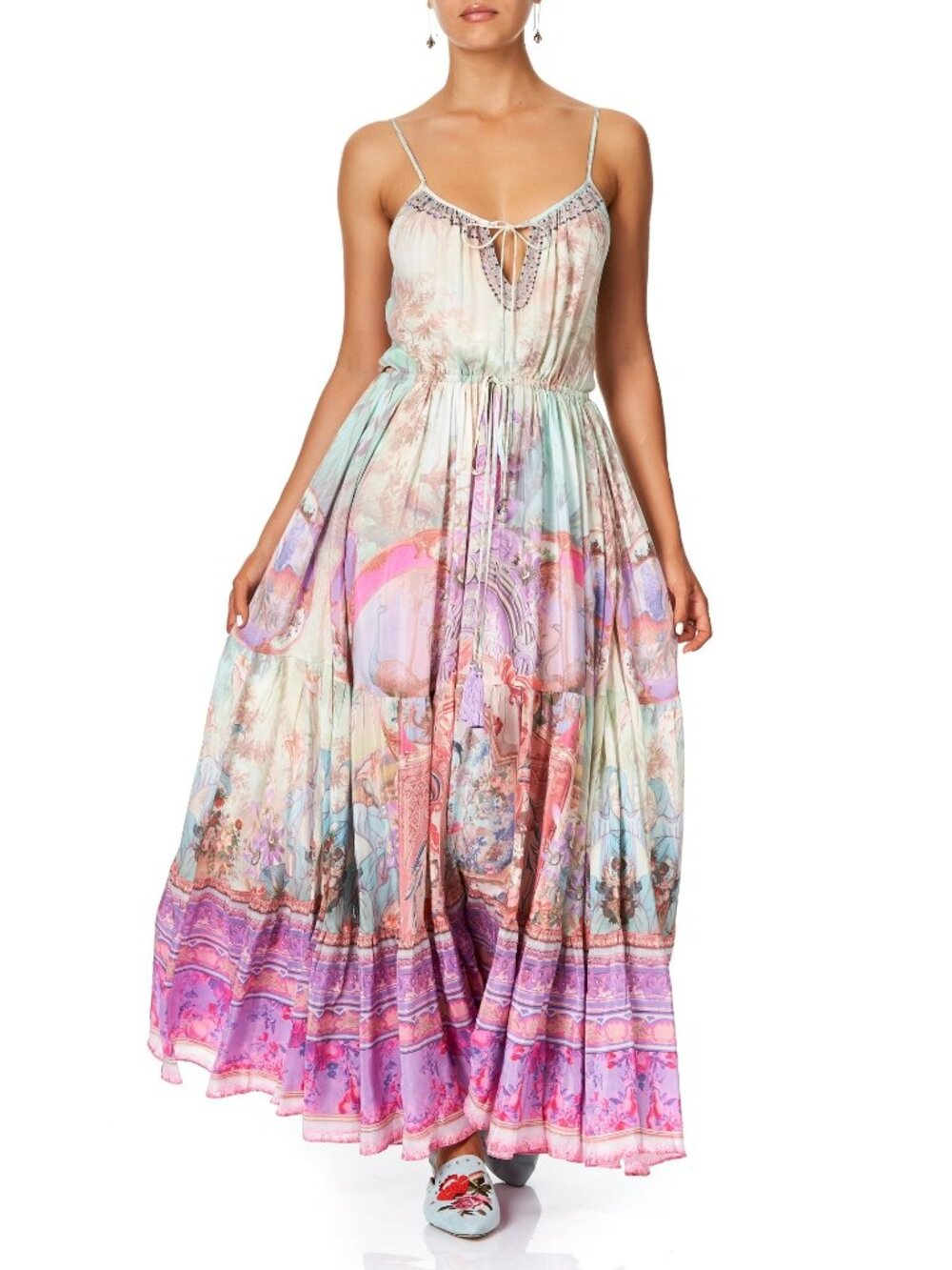 Camilla Electron Libre Dress with Front Tie Detail Size Small - Picture 5 of 14